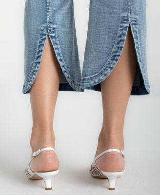 Petite Gia Glider Crop Flare Jeans