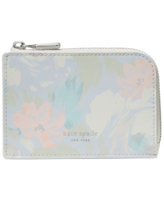 Mini Zip Leather Card Case Wallet