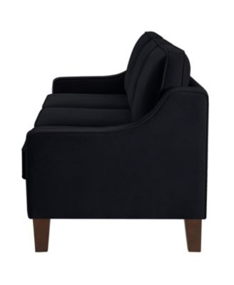 Upholstered Velvet Loveseat Sofa with Wooden Legs