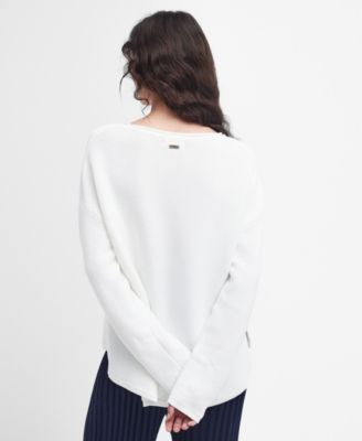 Women's Marine Side-Split Knitted Jumper