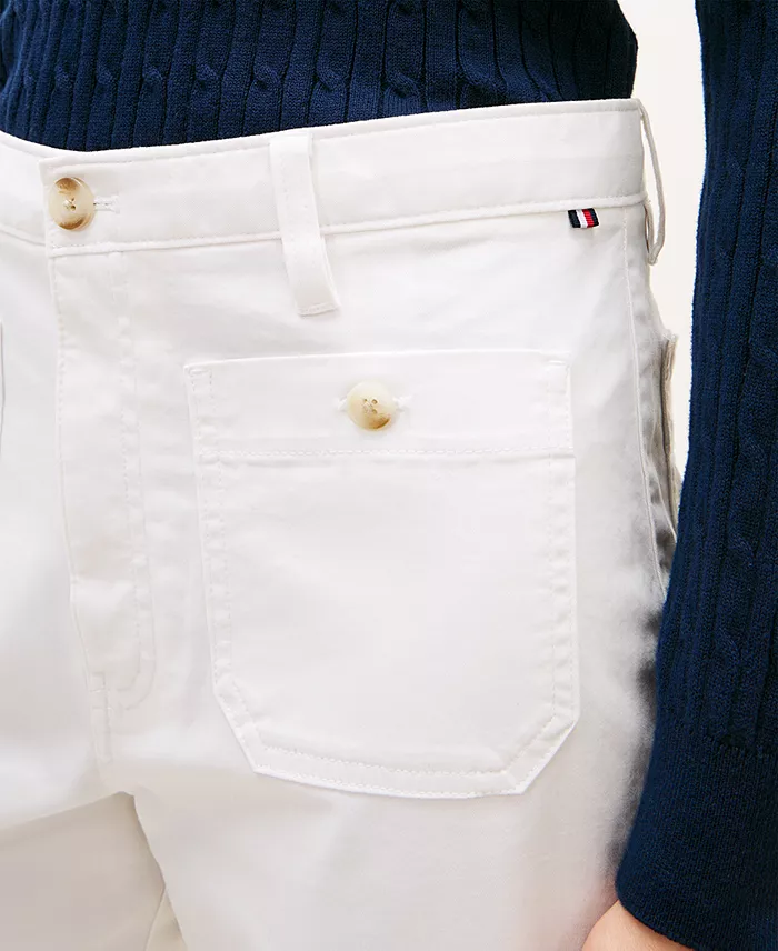 Women's Twill Patch Pocket Chinos Pants - thumbnail 7