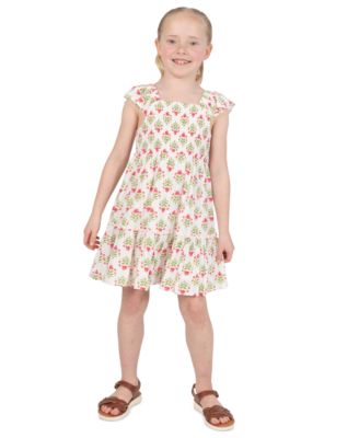 Girls' 2T-6X Smocked Tiered Dress