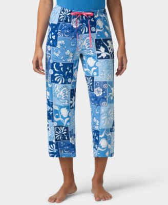 Women's Printed Capri Mid-Rise Pants