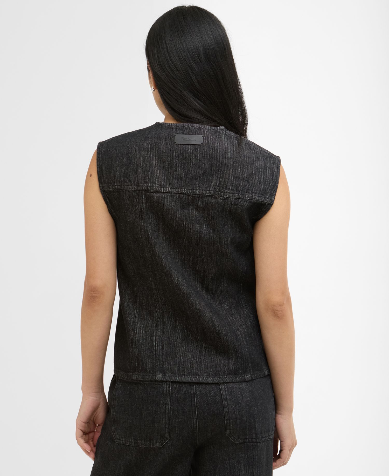 Women's Sleeveless Crewneck Myra Denim Shirt