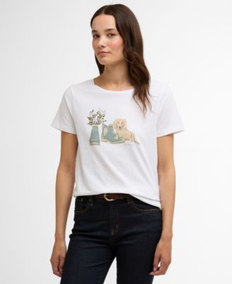 Women's Short-Sleeve New Dog and Welly Printed T-Shirt