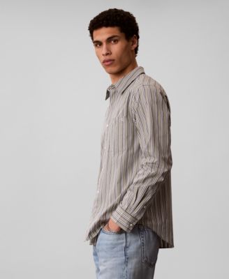Men's Multi Stripe Poplin Shirt