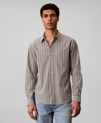 Men's Multi Stripe Poplin Shirt