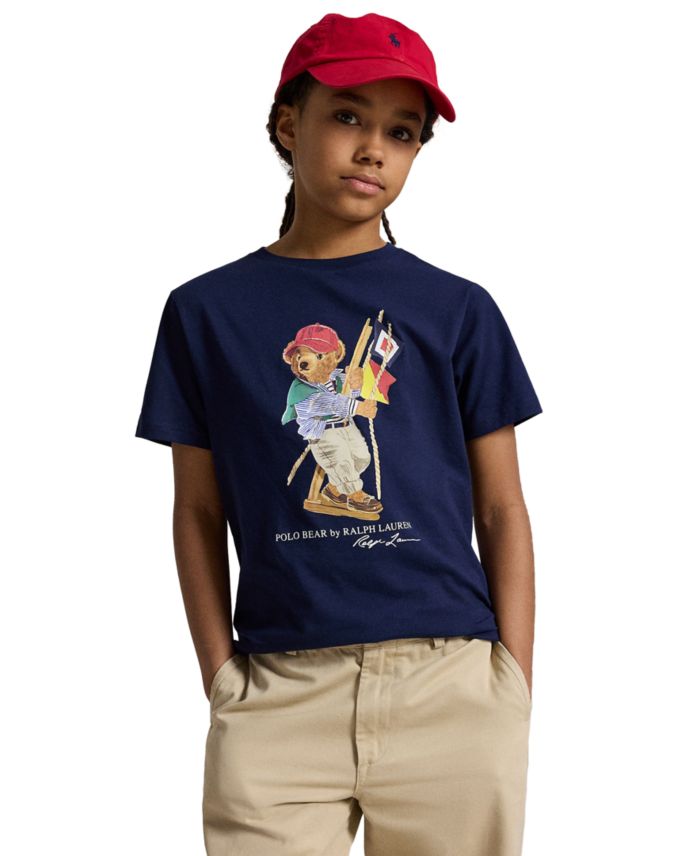 Polo Ralph Lauren Boys' 8-20 Polo Bear Cotton Jersey T-Shirt