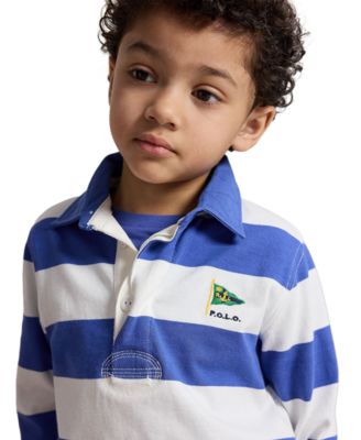 Boys' 2-7 Striped Long-Sleeve Rugby Shirt
