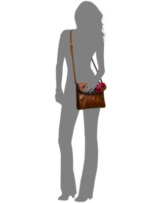 Chalaronne Medium Leather Hydrangea Embellished Clutch Bag