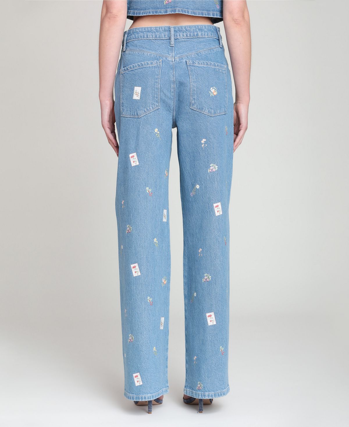 Avec Les Filles Women's High-Rise Printed Jeans view 6 — MAYCSS fashion products