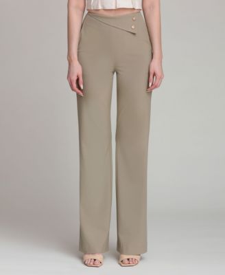 Women's Wide-Leg Mid-Rise Pants