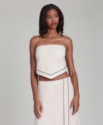 Women's Contrast-Trim Scarf Top