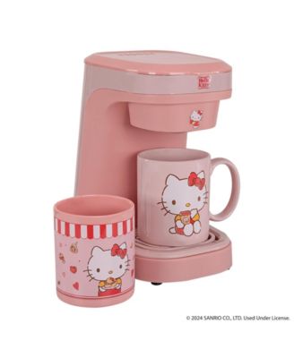 Hello Kitty Single Cup Coffee Maker Gift Set with 2 Mugs - Kitchen Appliance