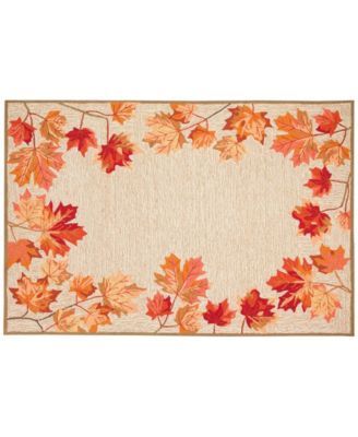 Ravella Falling Leaves Border 2'x3' Area Rug