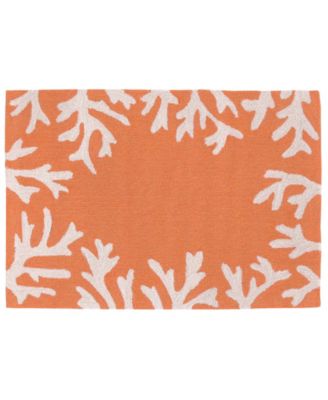 Capri Coral Border 1'8"x2'6" Area Rug