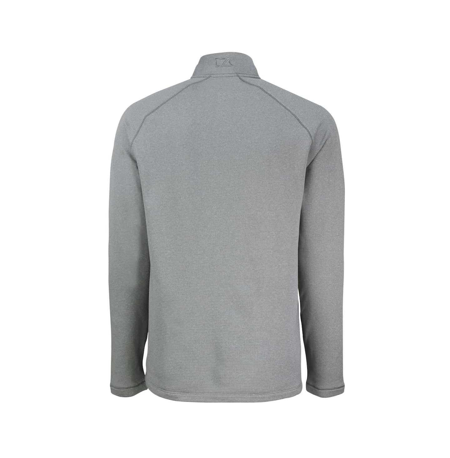 Мужская куртка Cutter & Buck Heather Gray Philadelphia Eagles Peshastin Eco Fleece Tri-Blend Raglan Quarter-Zip — фото 3