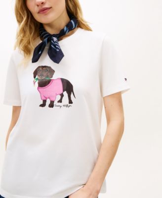 Women's Graphic Dog Print T-Shirt