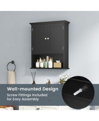 Wall Mount Bathroom Cabinet Storage Organizer Medicine Cabinet