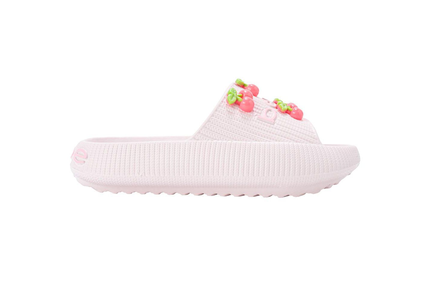 Сандалии Bebe Girls EVA Slide - Lightweight Comfy Slide Sandals with Cherry Charms для девочек, цвет: Розовый — фото 2