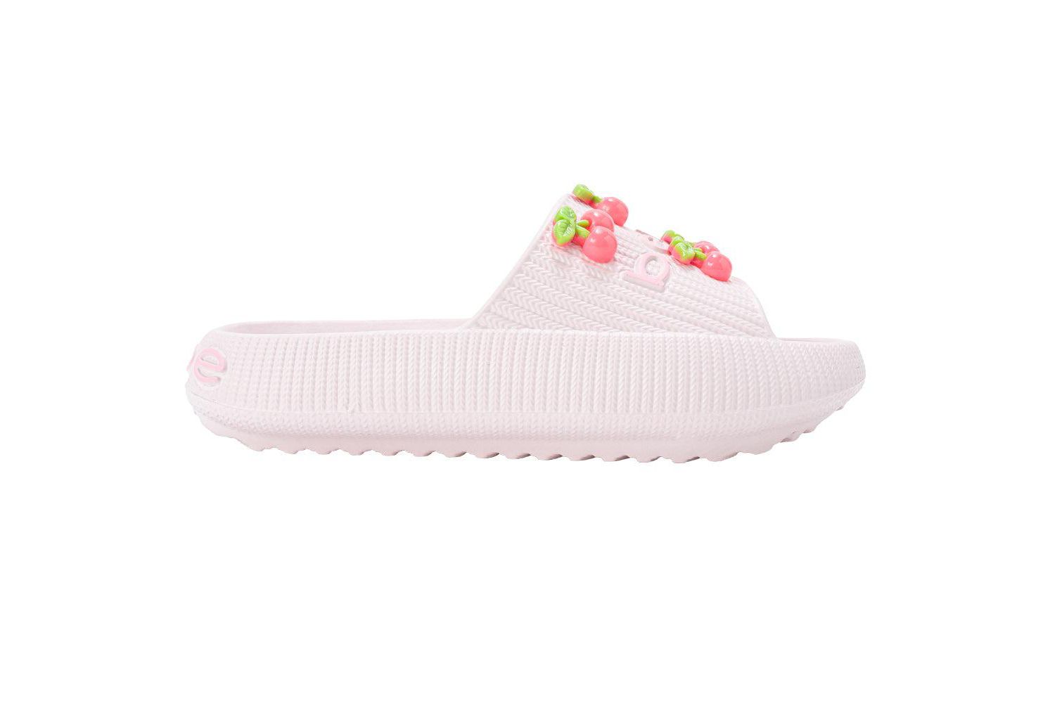 Little Girls Girls EVA Slide - Lightweight Comfy Slide Sandals with Cherry Charms