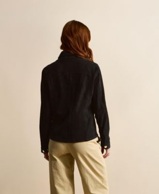 Women's Suede Shirt Jacket