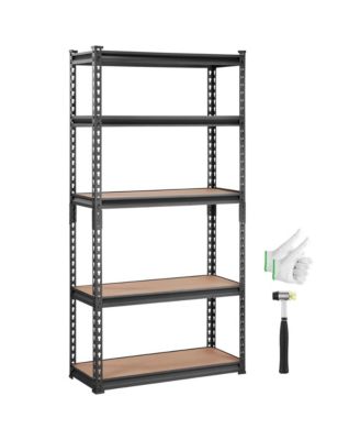 Storage Shelving Unit, 5-Tier Adjustable Metal Storage Shelves, Heavy Duty Organizer Rack for Pantry, Basement, 30" L x 12" W x 60" H