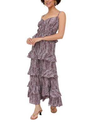 Women's Tangiers Tiered Line Print Maxi Dress