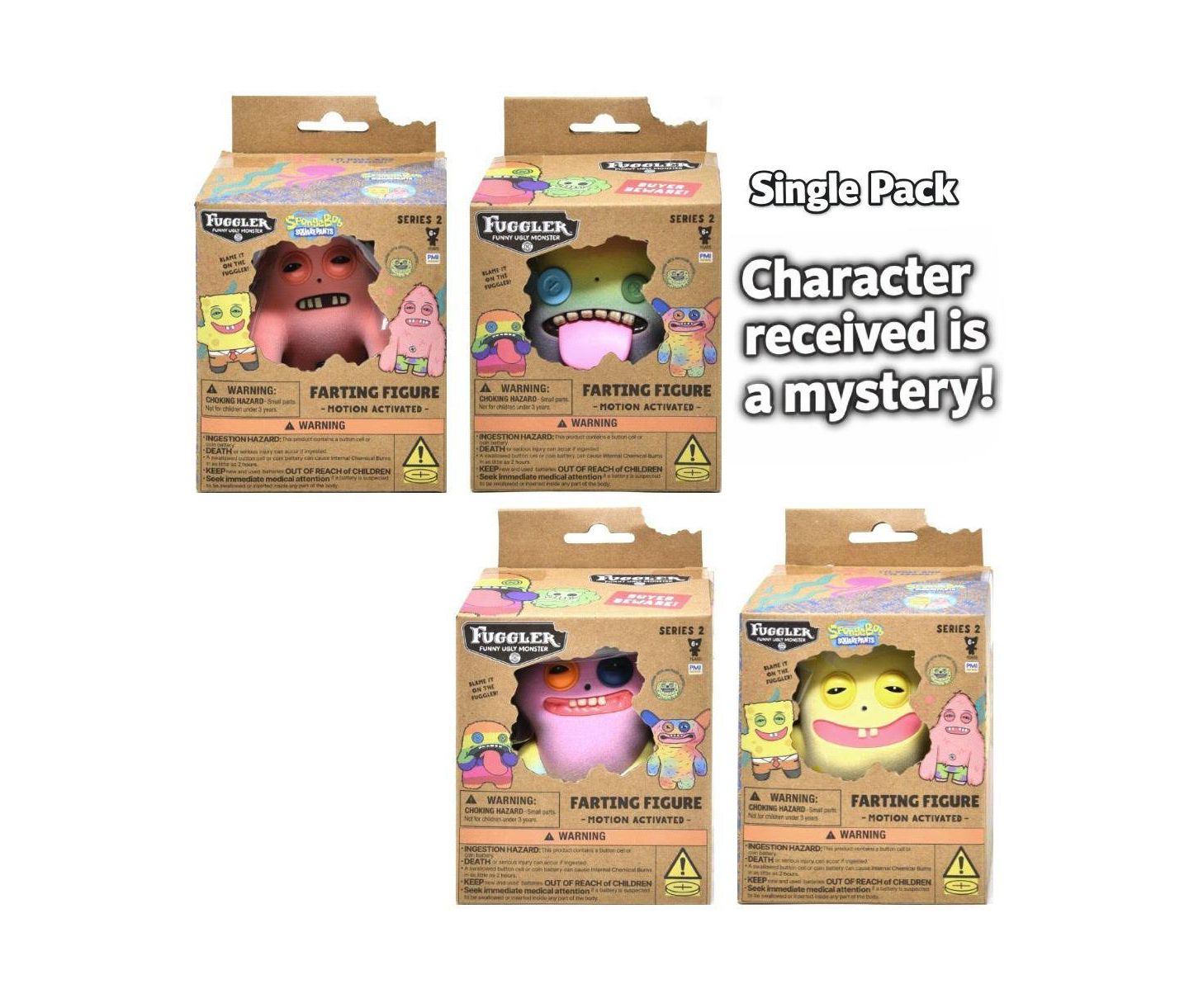 Детские фигурки Fuggler Zuru Collectible 3.5 Inch Figures Fating Spongebob Random, цвет: Assorted Pre-Pack — фото 4