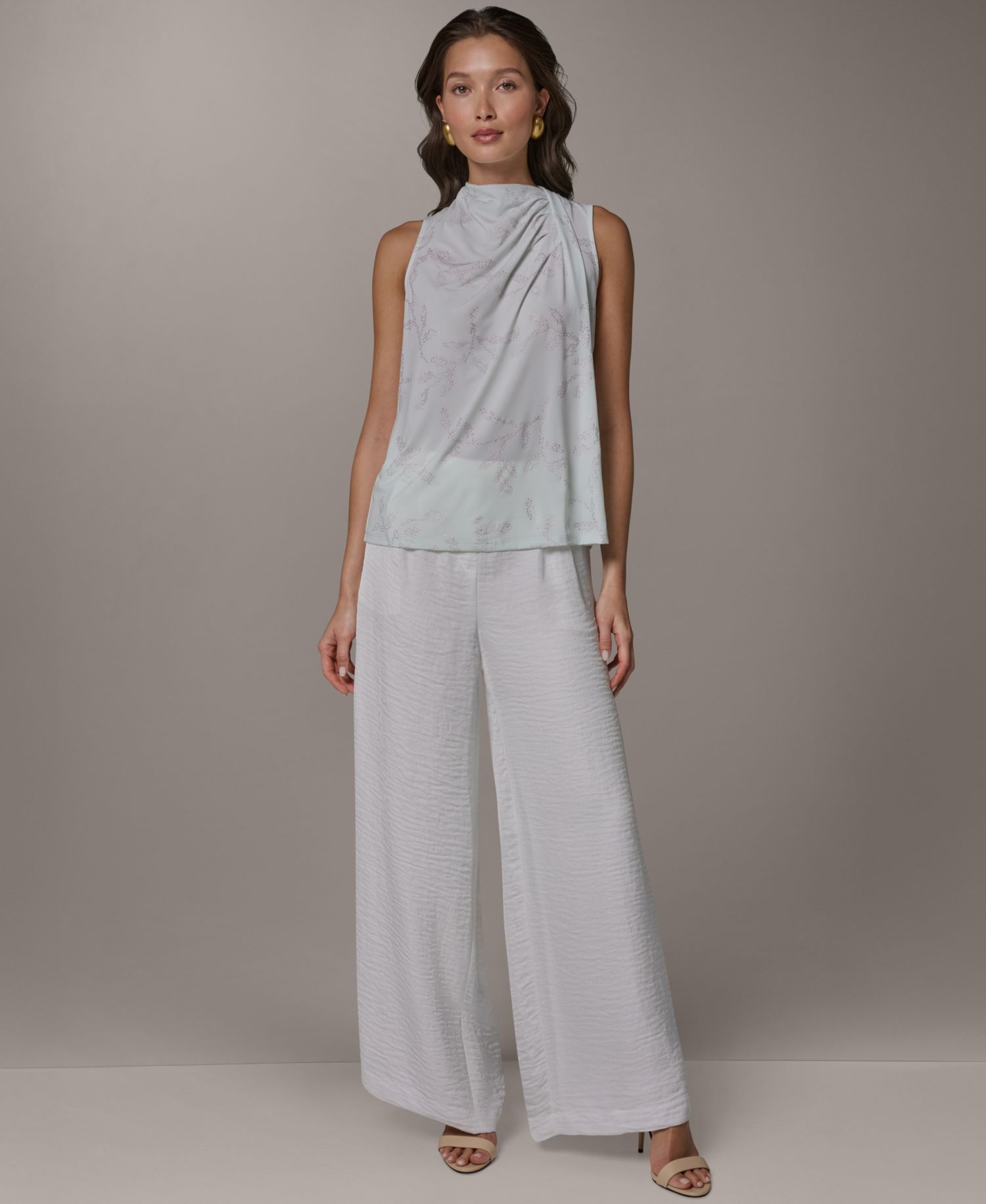 Women's Sleeveless Cowl Neck Blouse
