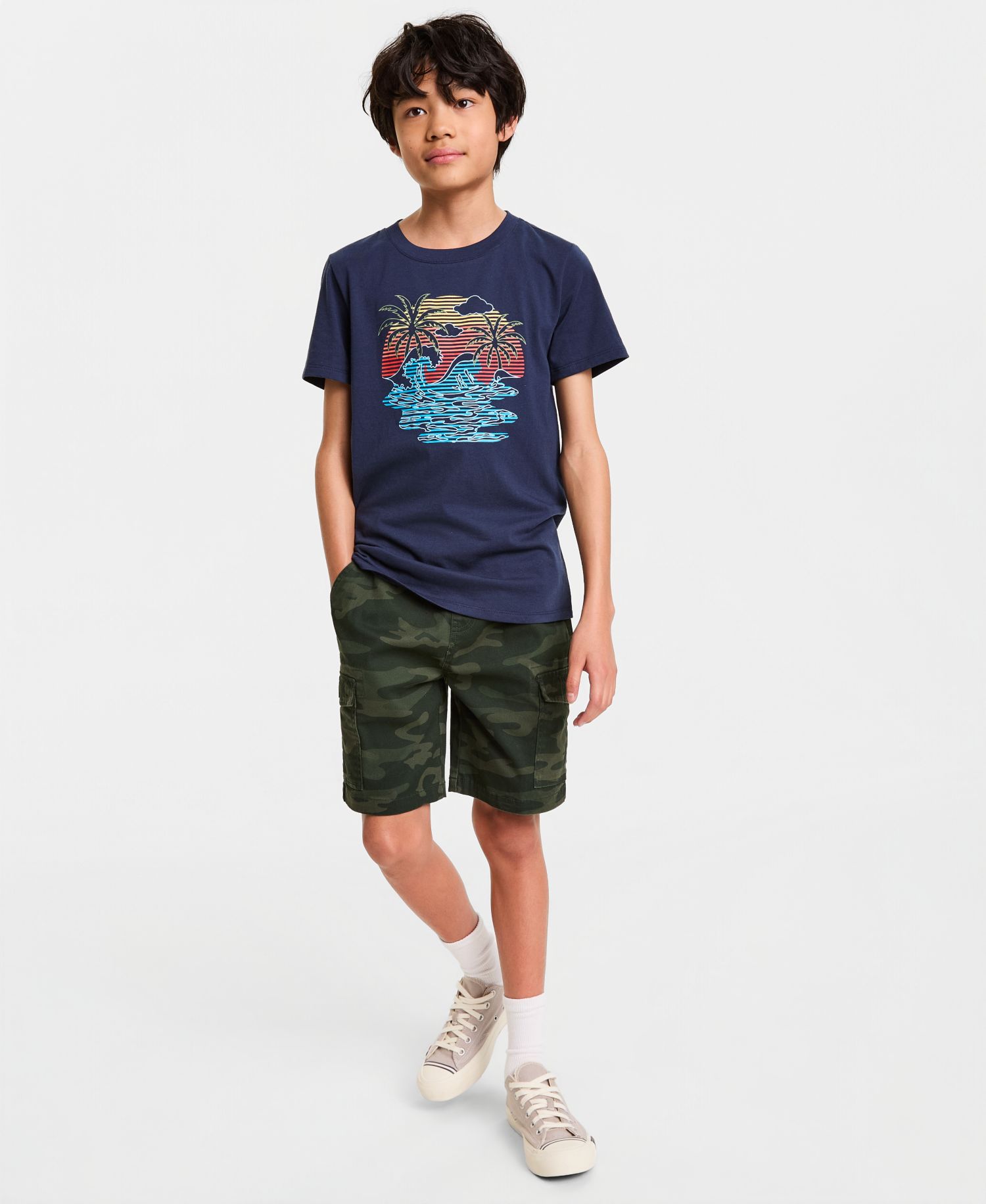 Boys' XS-XL Twill Cargo Shorts