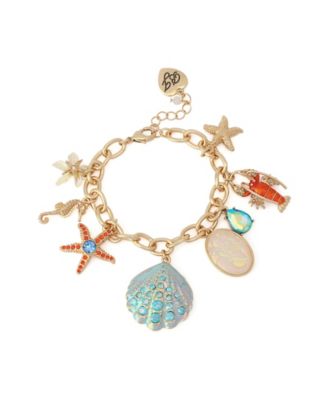 Faux Stone Sealife Charm Bracelet