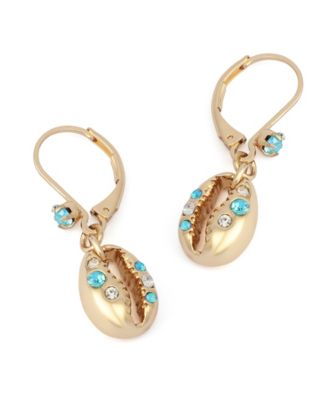 Faux Stone Shell Drop Earrings