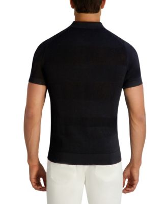 Men's Short-Sleeve Regular-Fit Spread Collar Polo Sweater