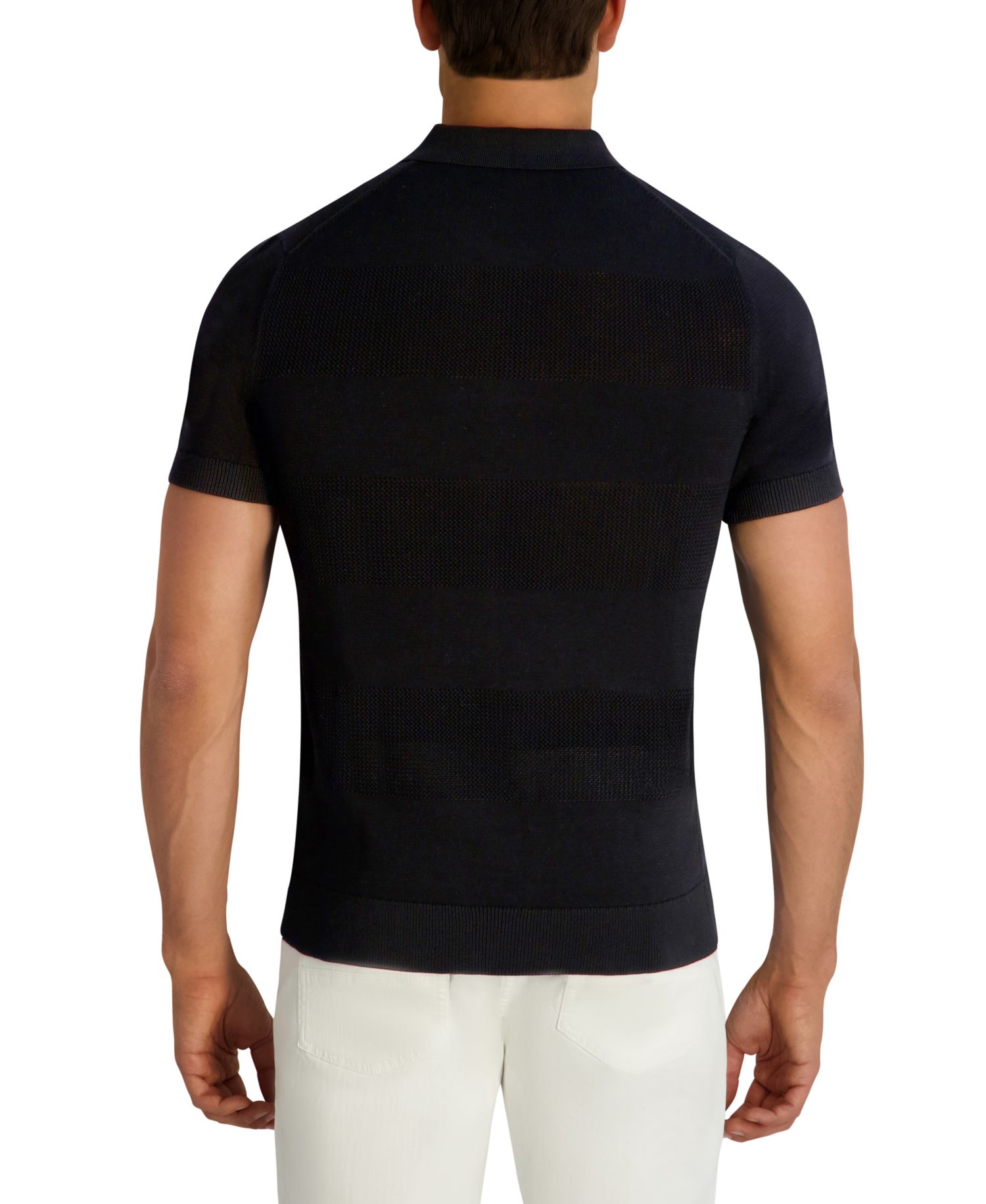 Men's Short-Sleeve Regular-Fit Spread Collar Polo Sweater