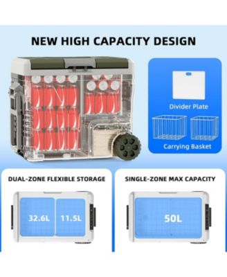 53QT Portable Refrigerator with Wheels