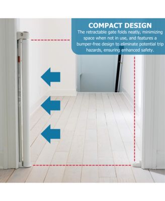 Child & Pet Retractable Safety Gate - Black