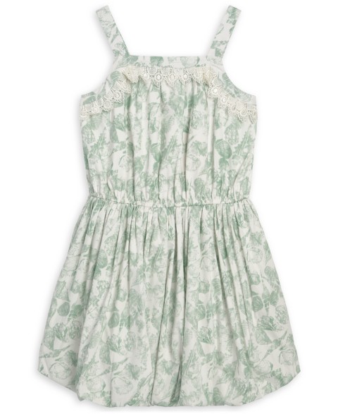 SCOTCH & SODA Girls' 7-16 Floral-Print Lace-Trim Sleeveless Dress