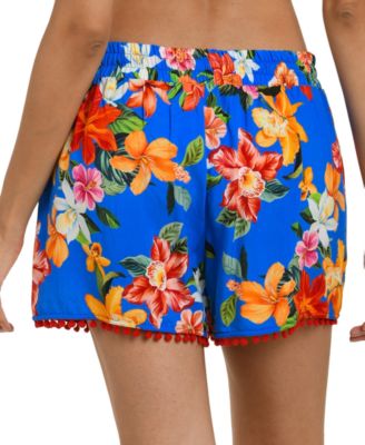 Women's Modern Oasis Printed Cover-Up Beach Shorts
