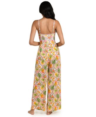 Women's Palm Nouveau Wide-Leg Cover-Up Pants
