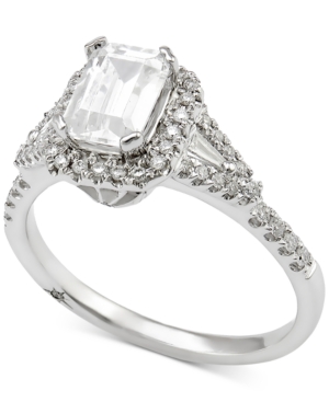 image of Marchesa Certified Diamond Engagement Ring (1 ct. t.w.) in 18k White Gold, Created for Macy-s