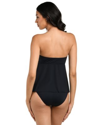 Women's Island Goddess Bandeau Neck Tankini Top