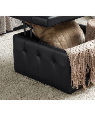 Blanca 87" wide Genuine Leather Sofa with Button Tufted Stitched Pattern