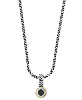 Onyx Necklace in 18k Sterling Silver