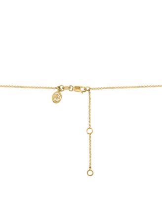 Onyx & Diamond (1/10 ct. t.w.) Pendant Necklace in 14k Yellow Gold