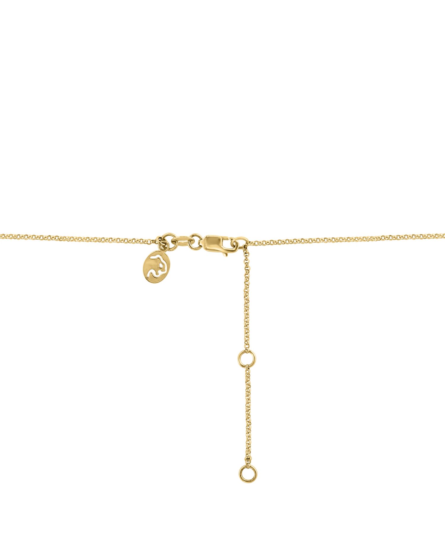 Onyx & Diamond (1/10 ct. t.w.) Pendant Necklace in 14k Yellow Gold