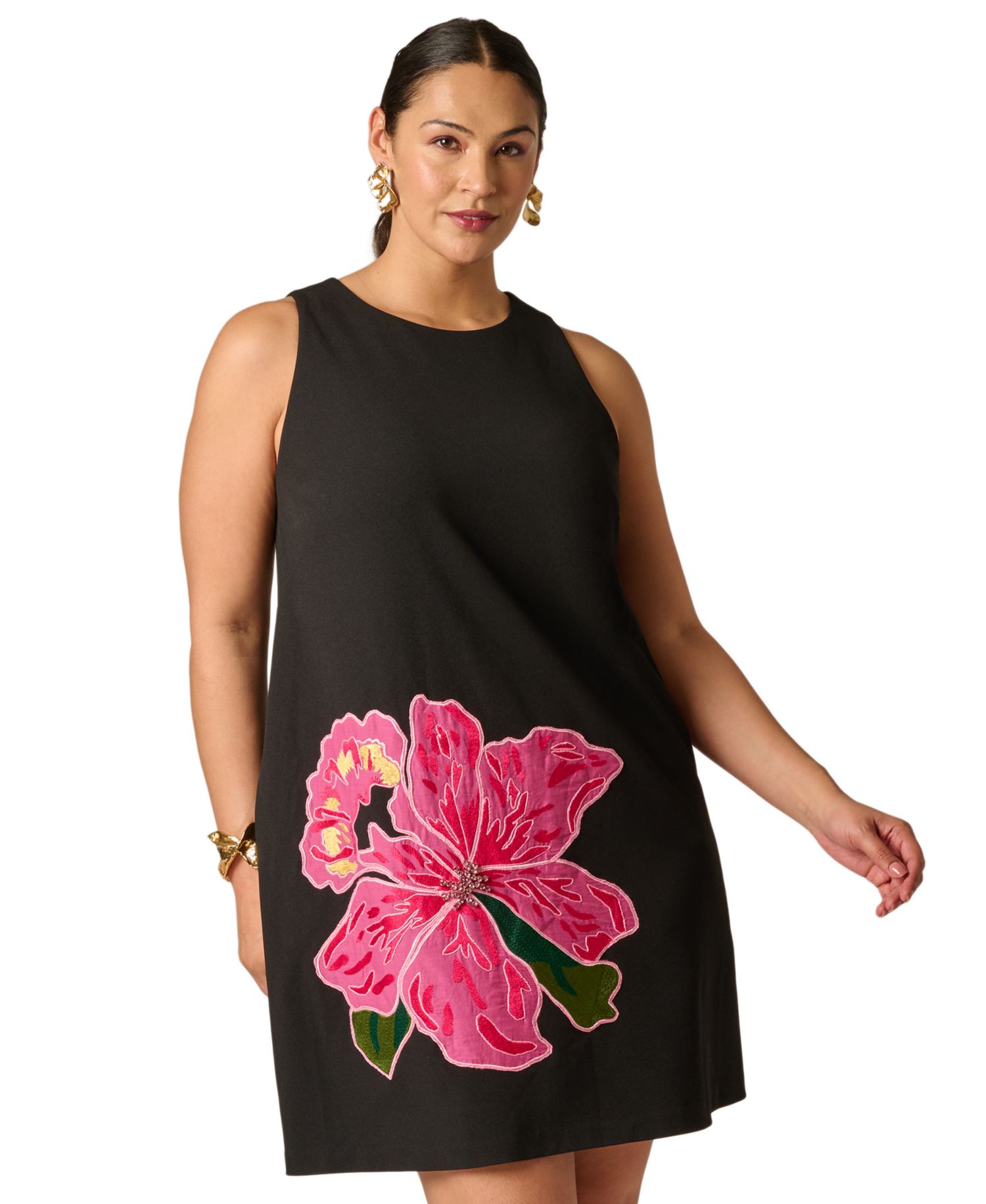 Plus Size Crewneck Mini Dress