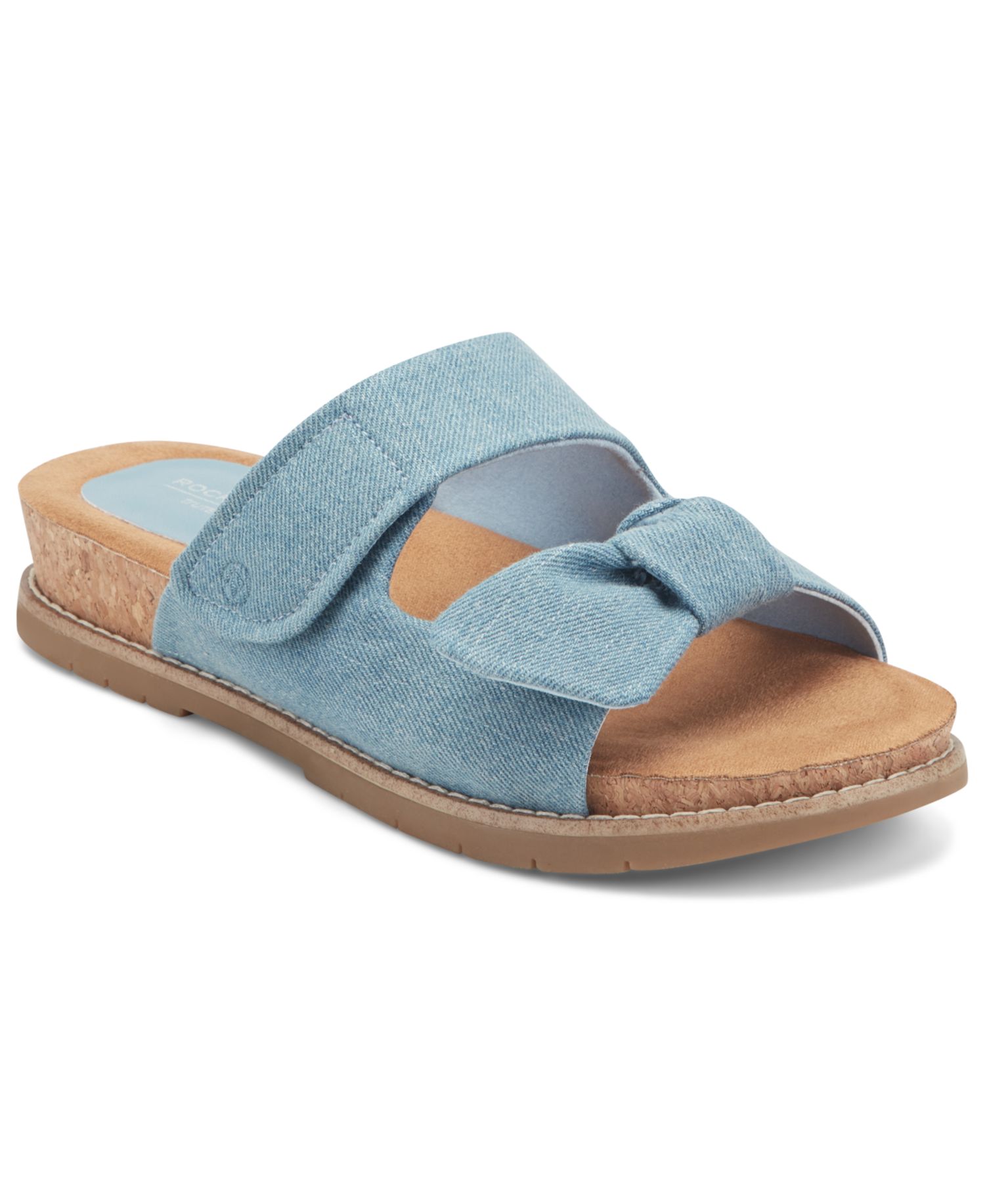 Women's Zova Bow Flat Slip-On Footbed Sandals