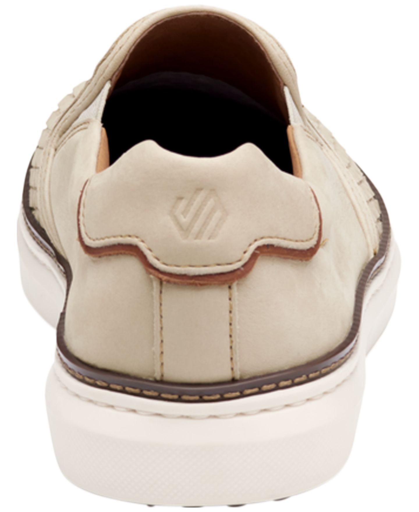 Мужские кроссовки Johnston & Murphy McGuffey 2 Woven Slip On, цвет: Бежевый нубуковый — фото 3