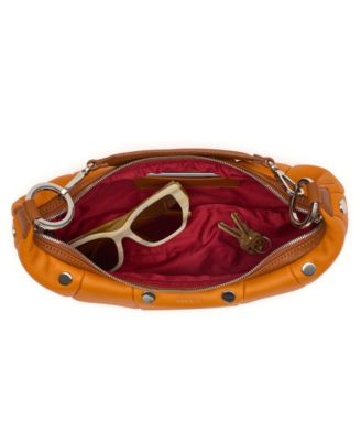 Erica Small Leather Crescent Shoulder Bag